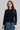 Blue Round Neck Solid Sweater