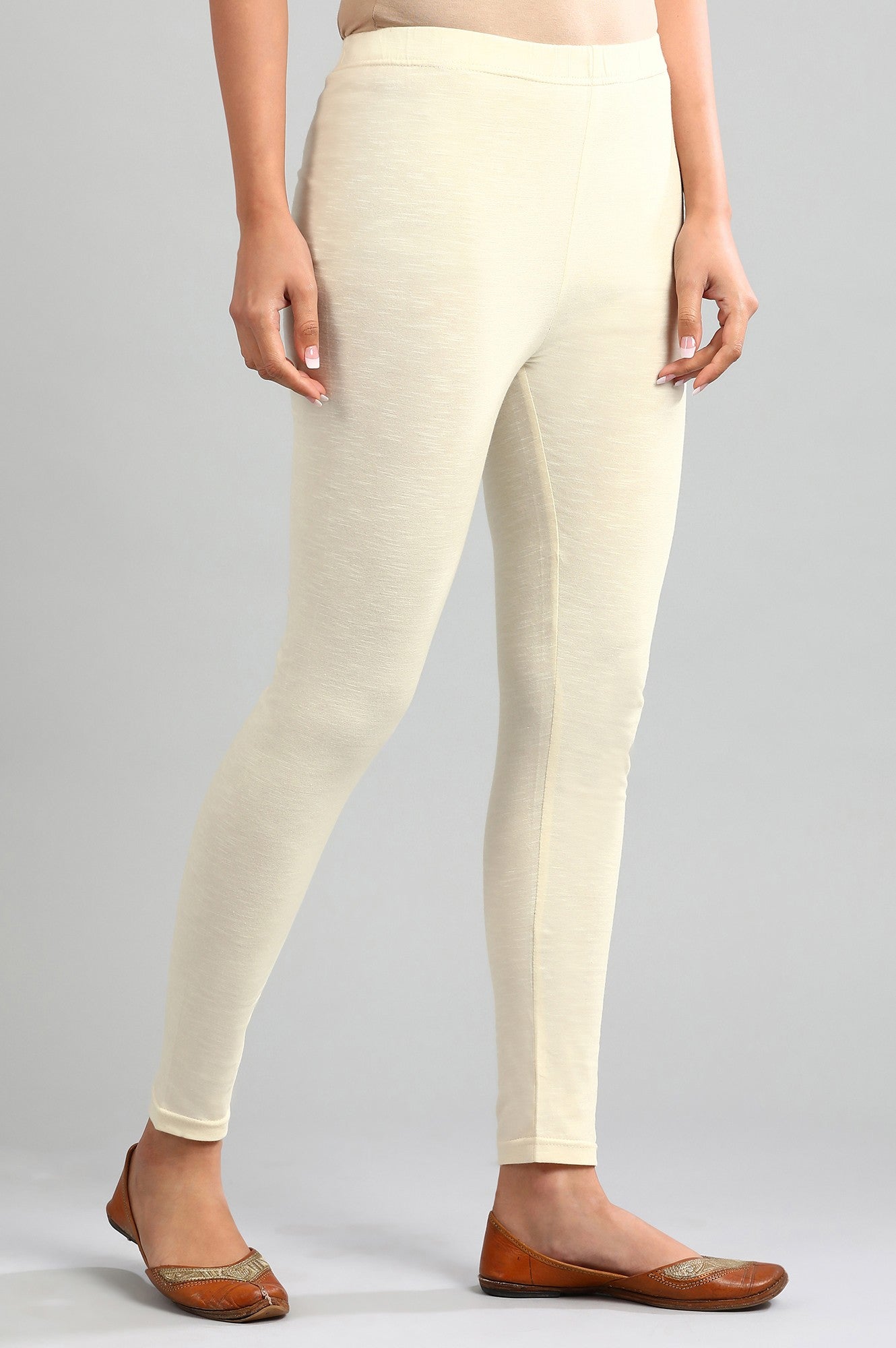 Off-White Yarn-dyed Winter Tights