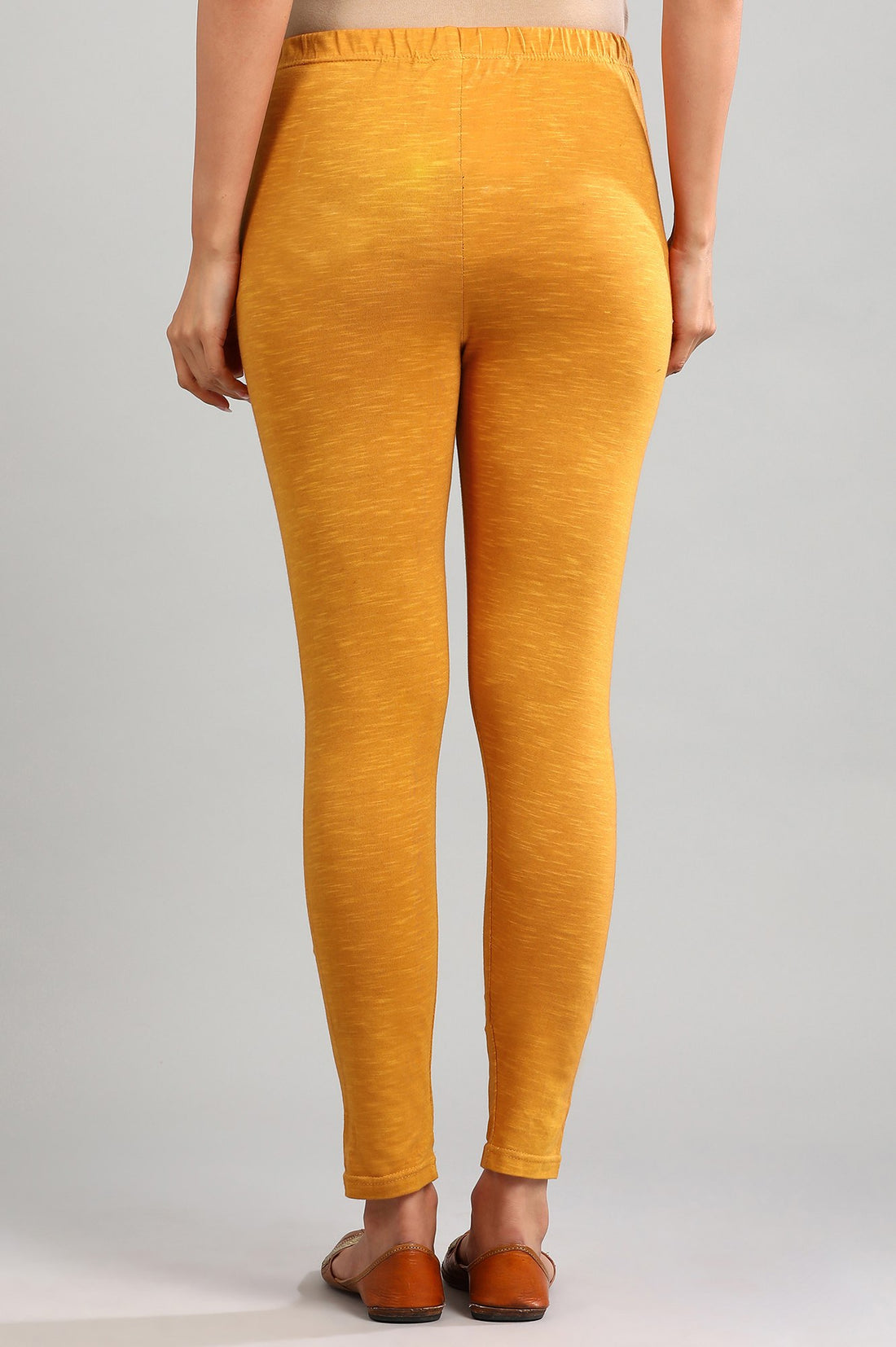 Yellow Yarn-dyed Winter Tights