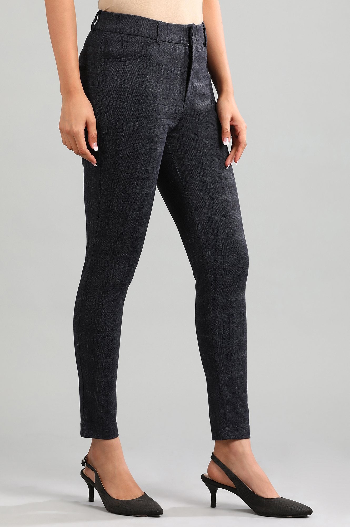 Grey Yarn-dyed Winter Trousers