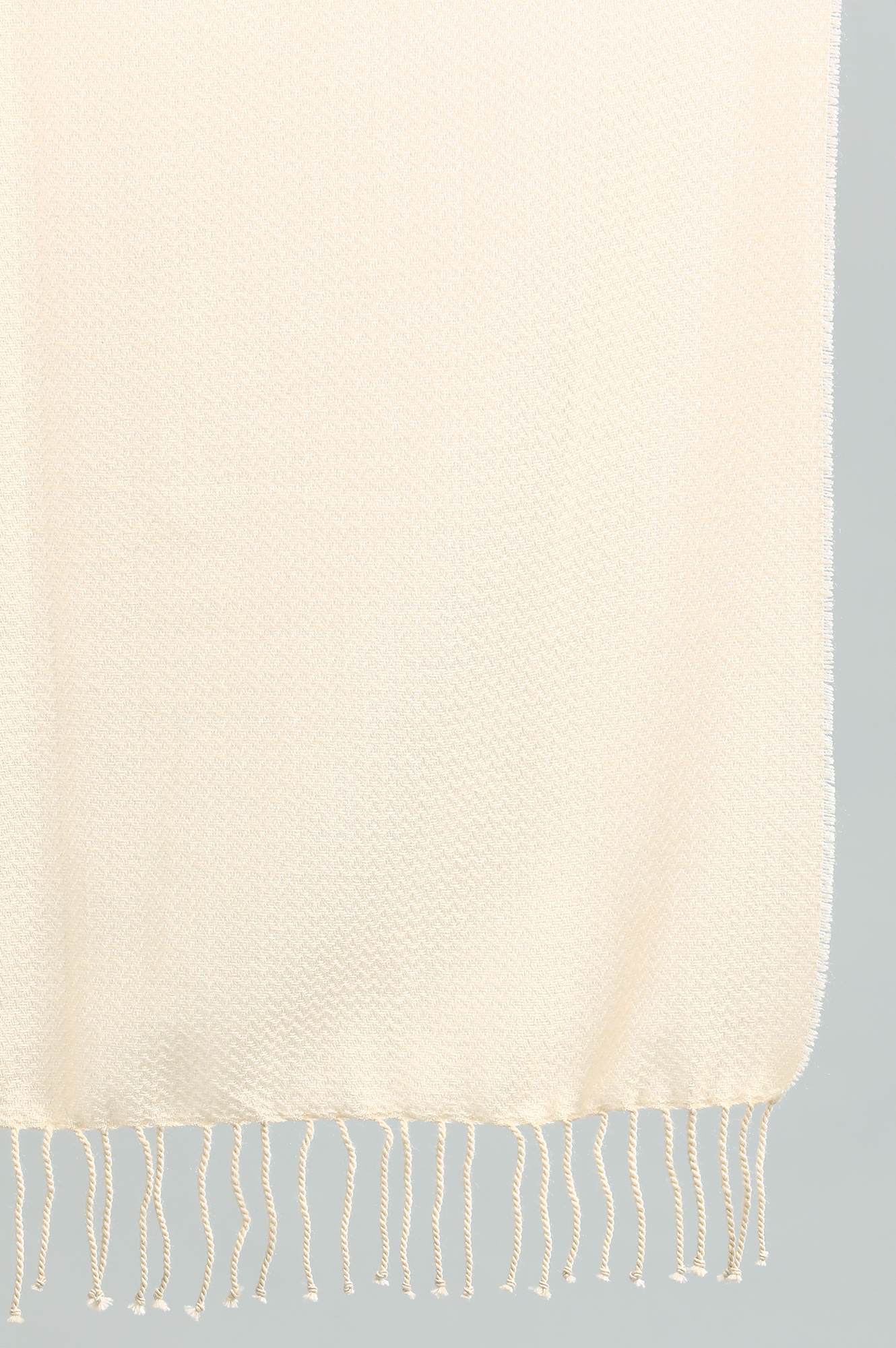 Off-White Yarn-dyed Shawl