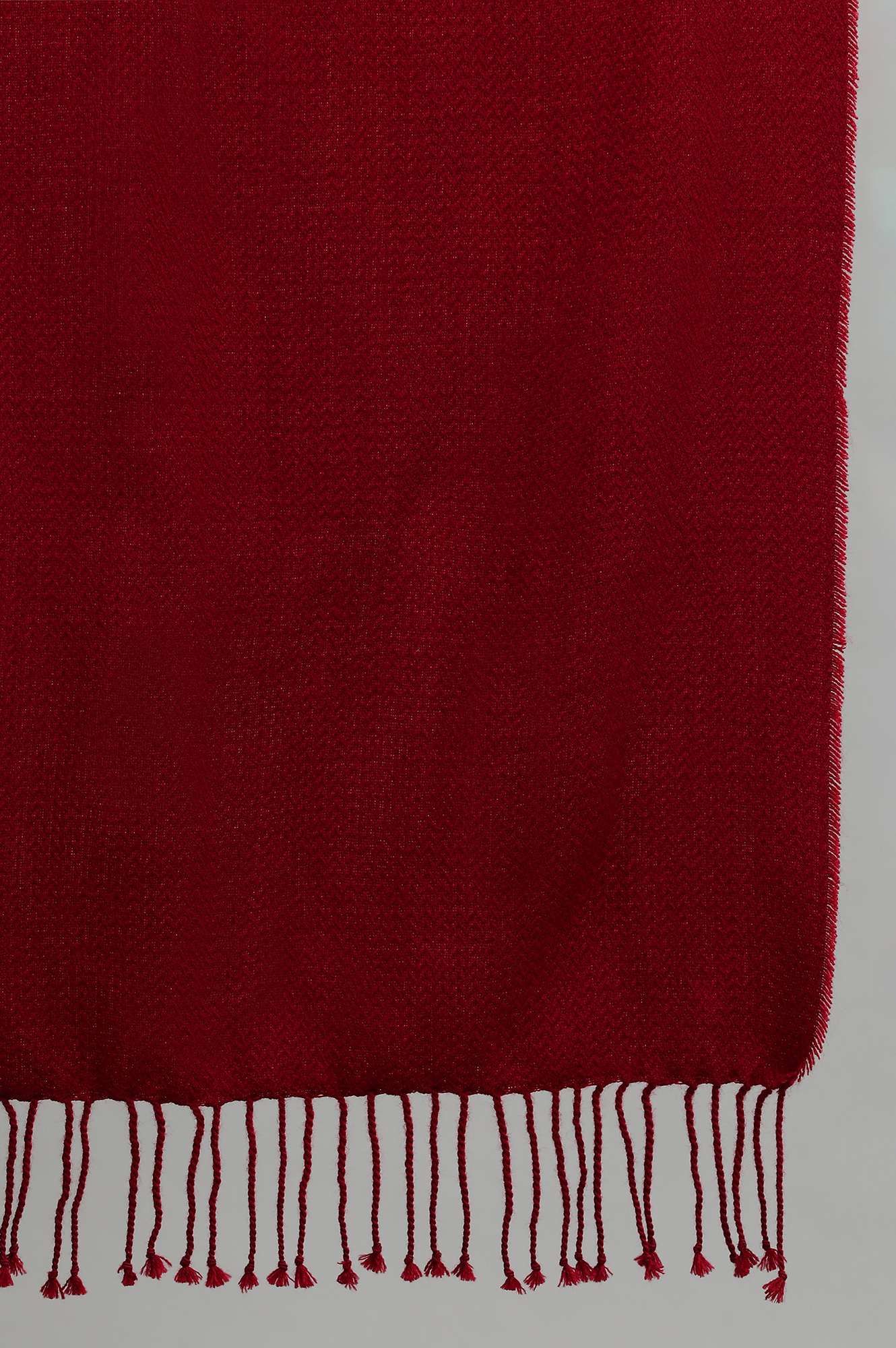 Red Yarn-dyed Shawl