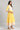 Yellow Shawl Collar Flared kurta