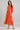 Orange Mandarin Neck Printed Dress