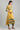 Yellow Round Neck Printed kurta