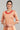 Peach Round Neck Printed kurta