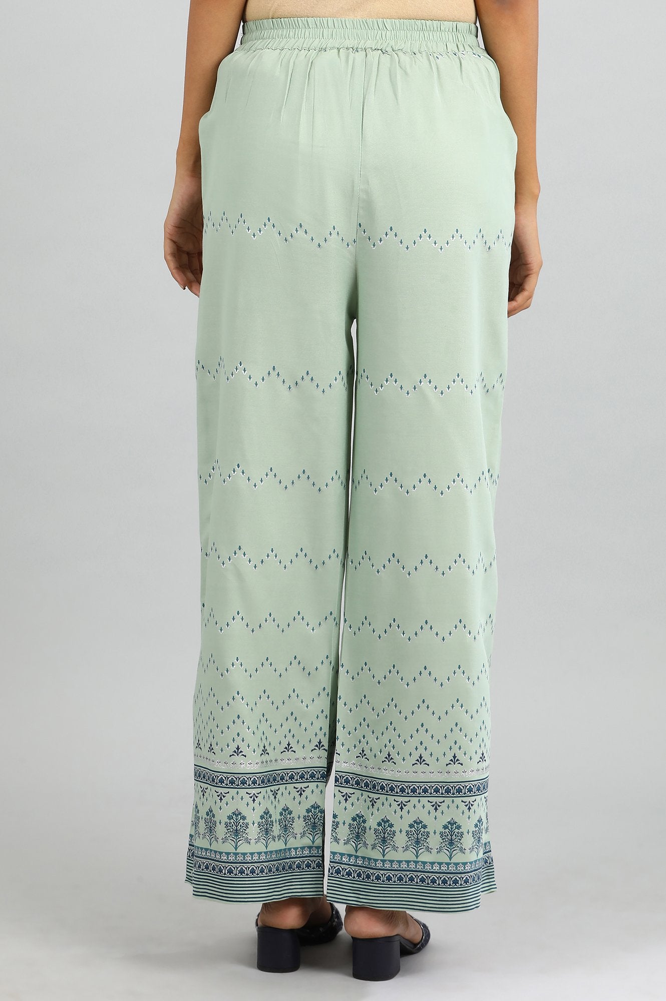 Green Printed Palazzos