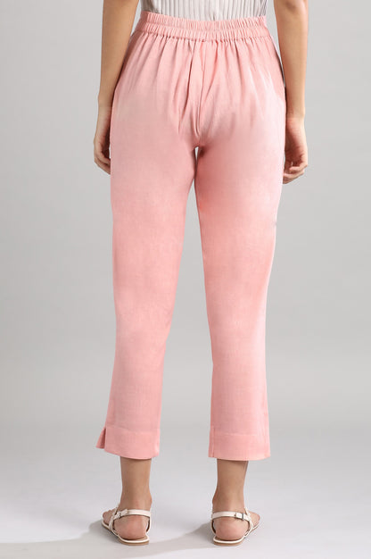 Pink Solid Trousers