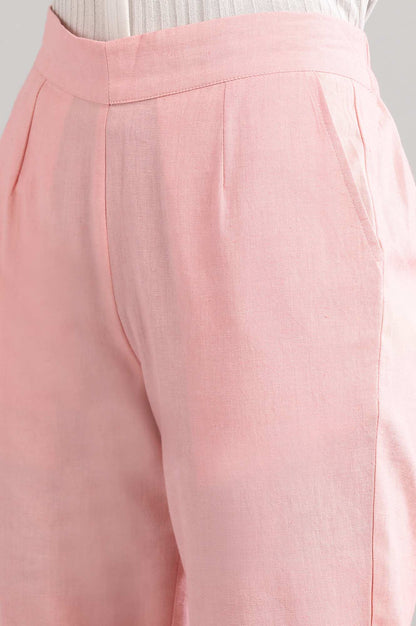 Pink Solid Trousers