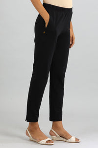 Black Solid Trousers