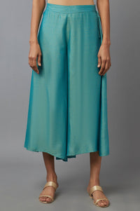 Blue Flared Palazzos