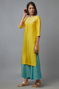 Blue Flared Palazzos