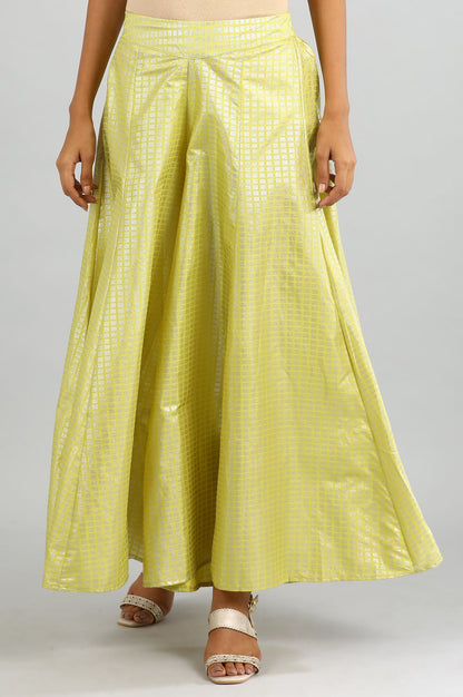 Yellow Flared Printed Palazzos