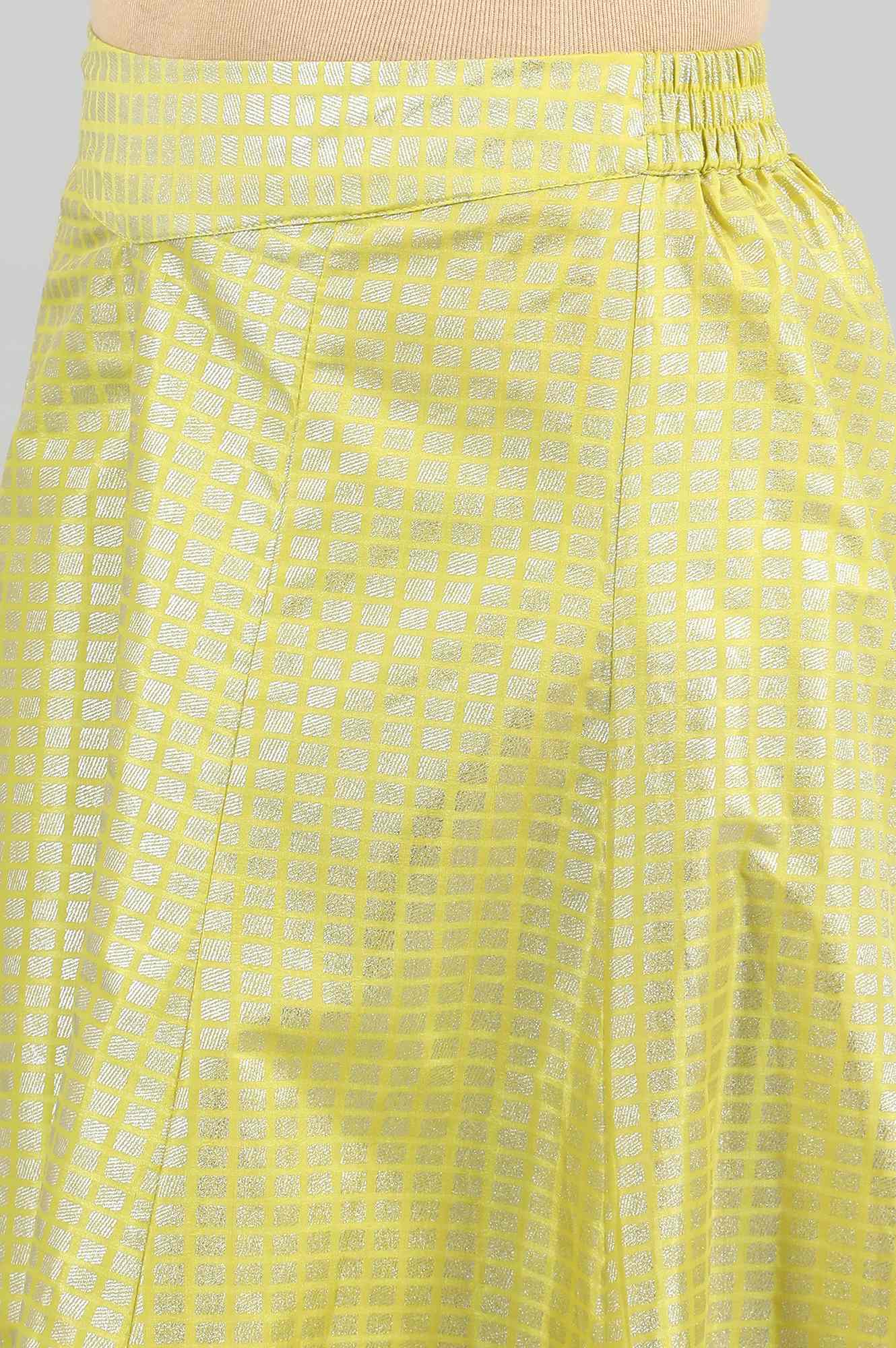 Yellow Flared Printed Palazzos