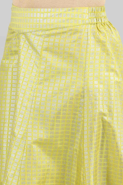 Yellow Flared Printed Palazzos
