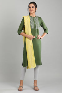 Yellow Printed Dupatta