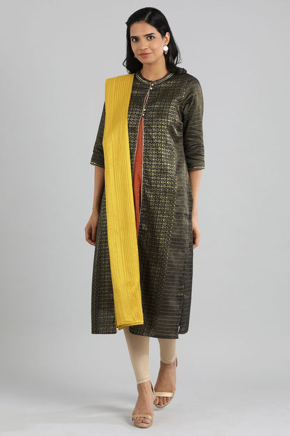 Yellow Printed Dupatta