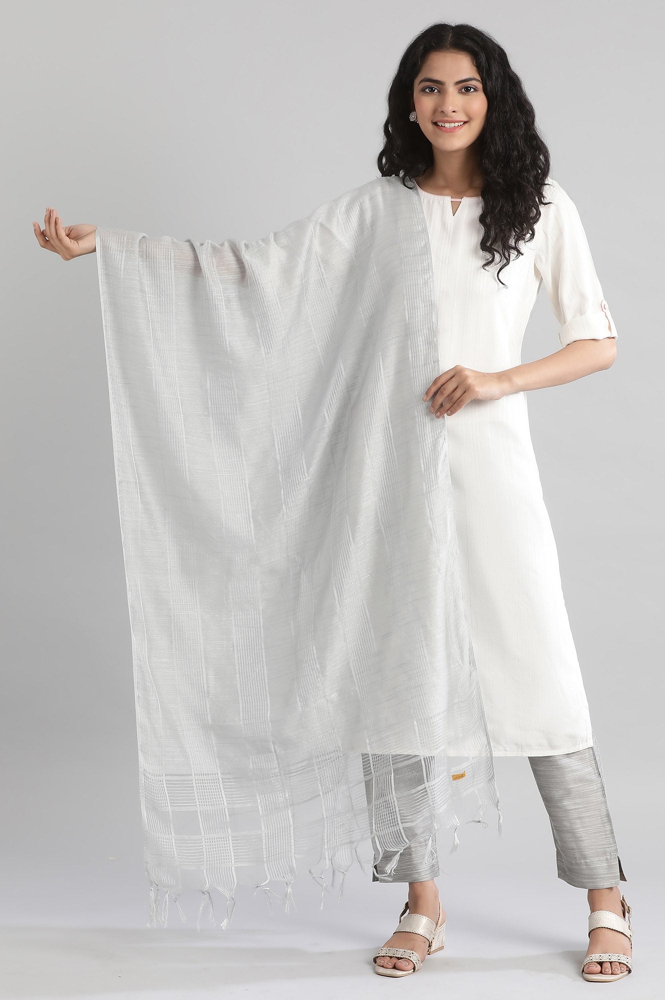 Silver Dupatta