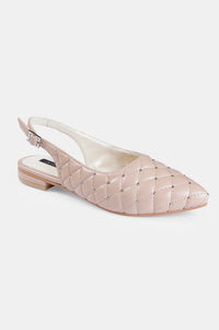 Blush Pointed Toe Quilted Flat - ZBetty