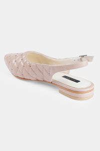 Blush Pointed Toe Quilted Flat - ZBetty