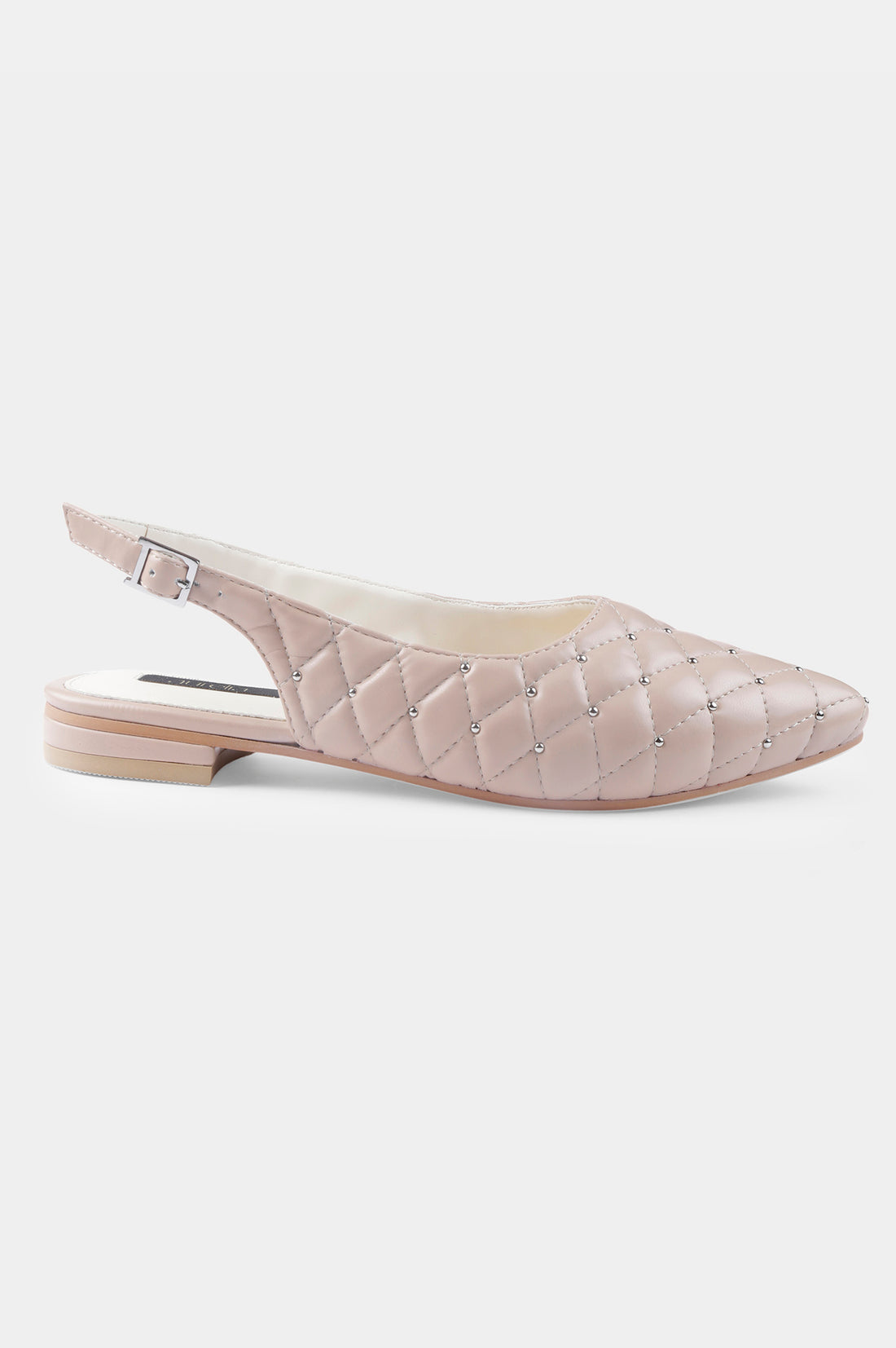 Blush Pointed Toe Quilted Flat - ZBetty