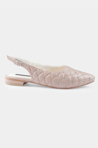 Blush Pointed Toe Quilted Flat - ZBetty