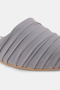 Grey Pointed Toe Striped Flat - ZBridget
