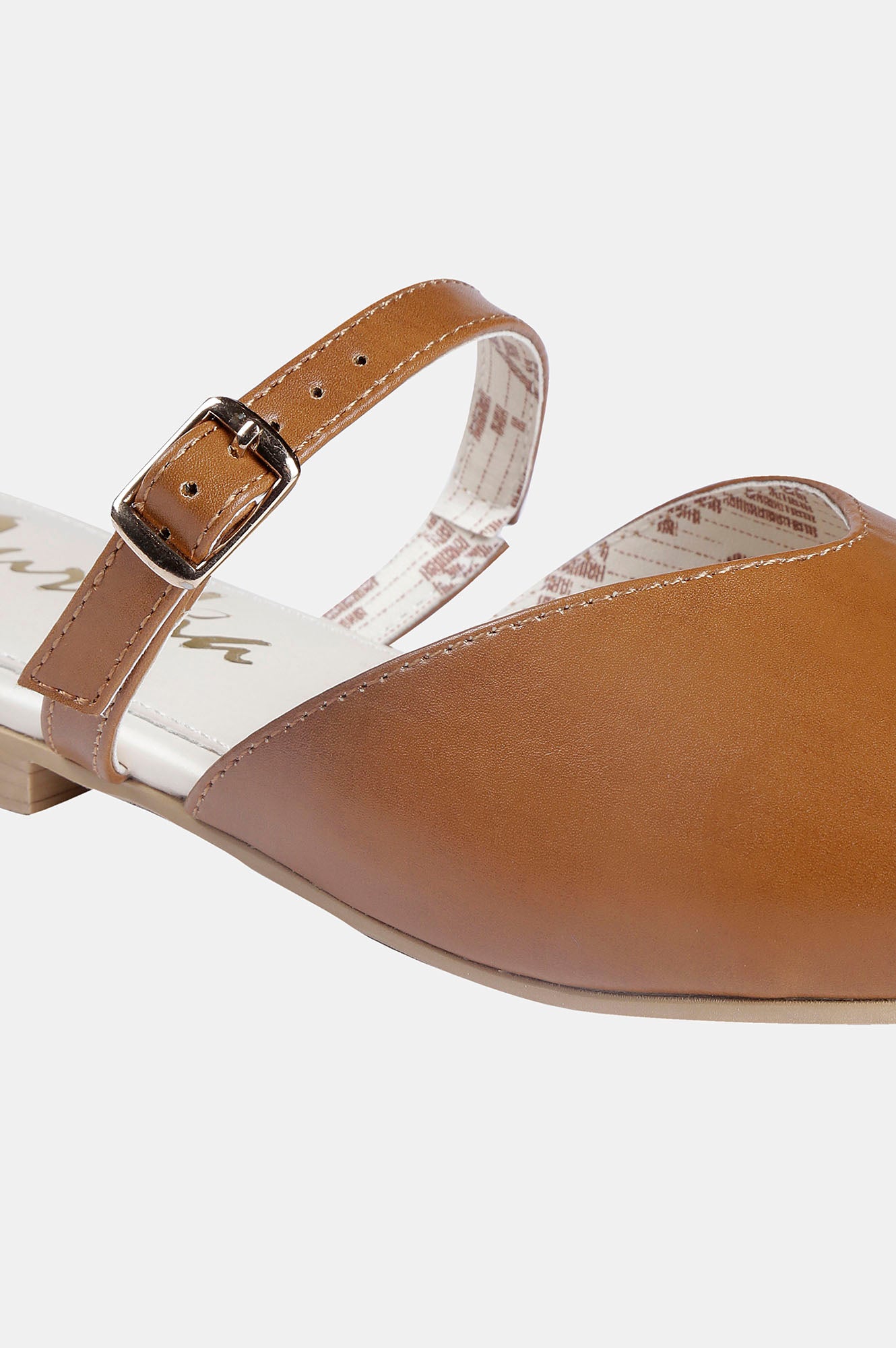 Tan Square Toe Solid Flat - ZCarly