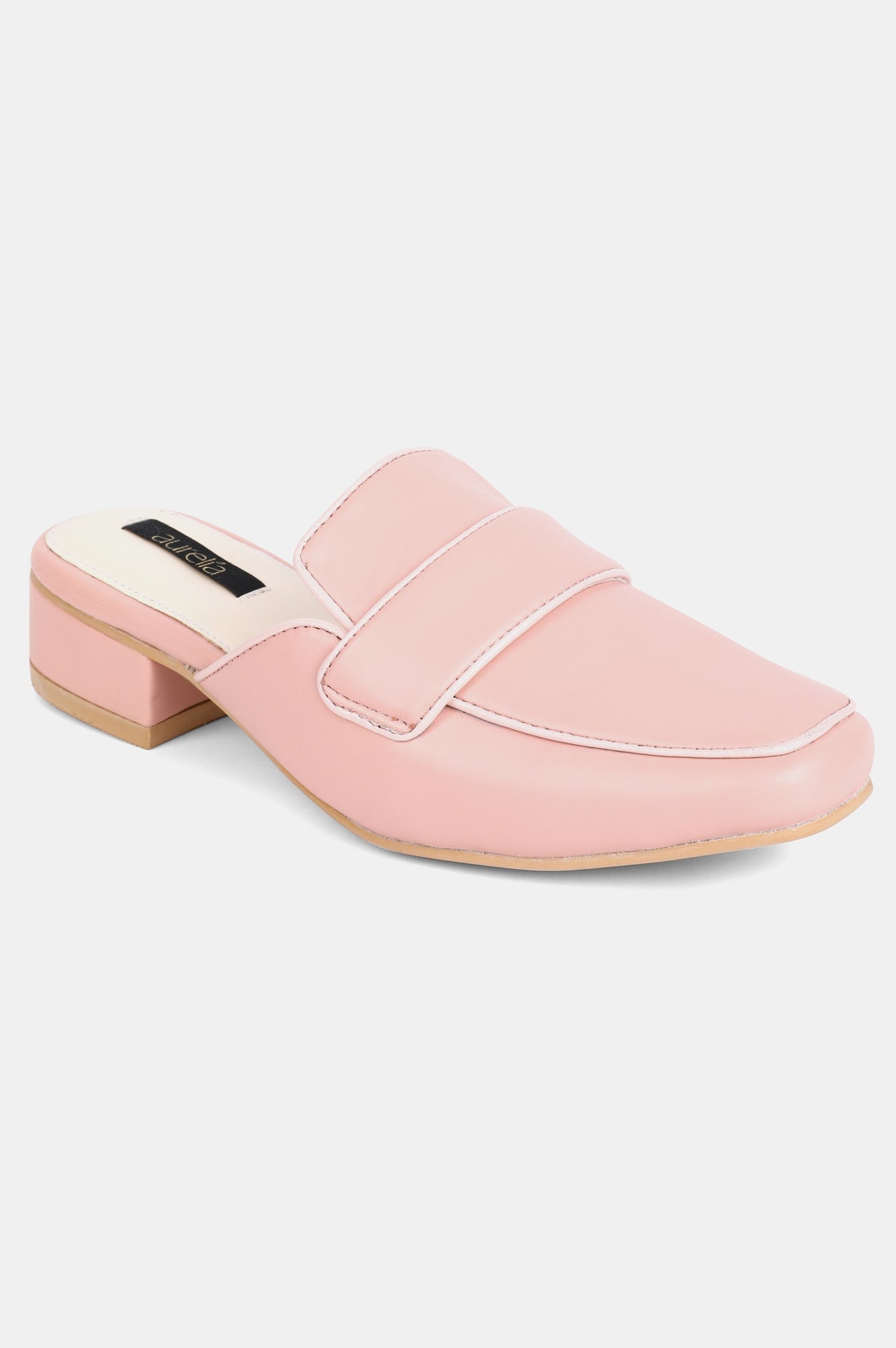 Pink Square Toe Solid Flat - ZCarmen