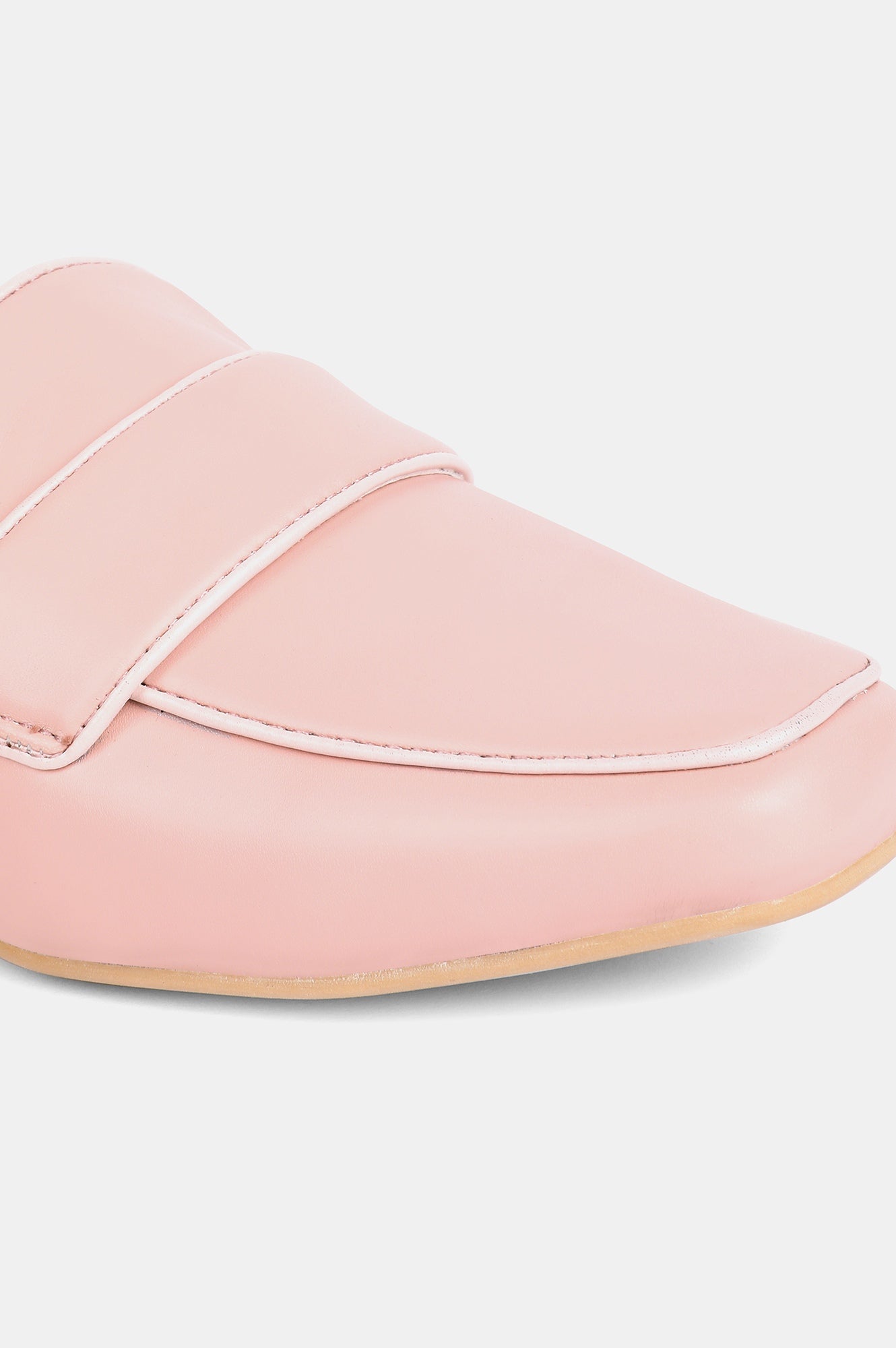 Pink Square Toe Solid Flat - ZCarmen