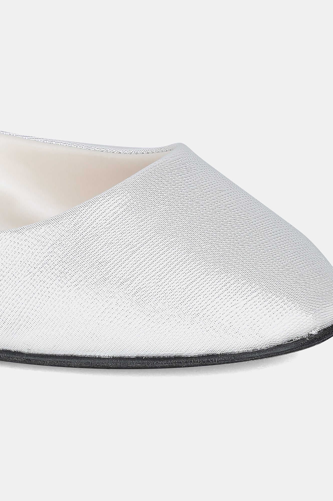 Silver Round Toe Textured Flat - ZLessie