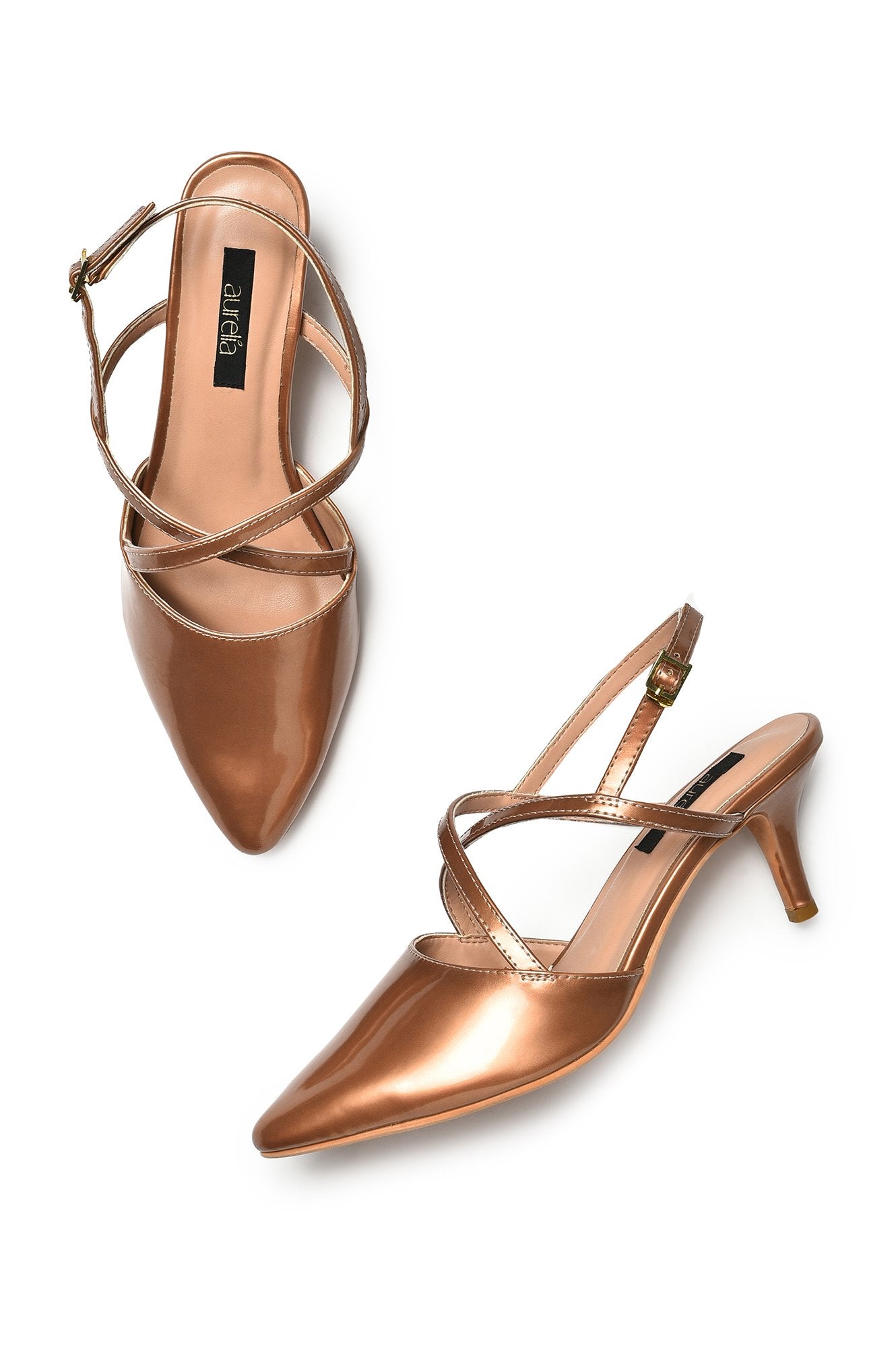 Aurelia Rose Gold Closed Pointed Stiletto