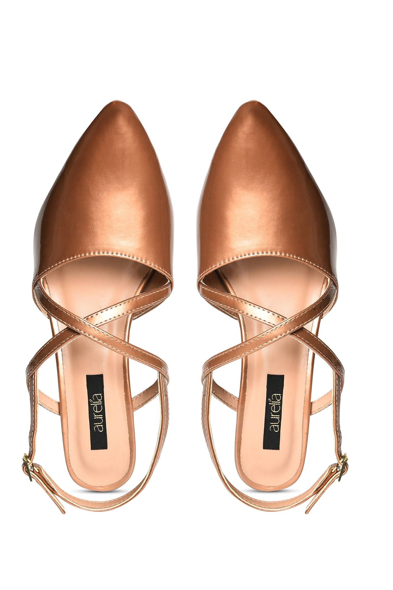 Aurelia Rose Gold Closed Pointed Stiletto