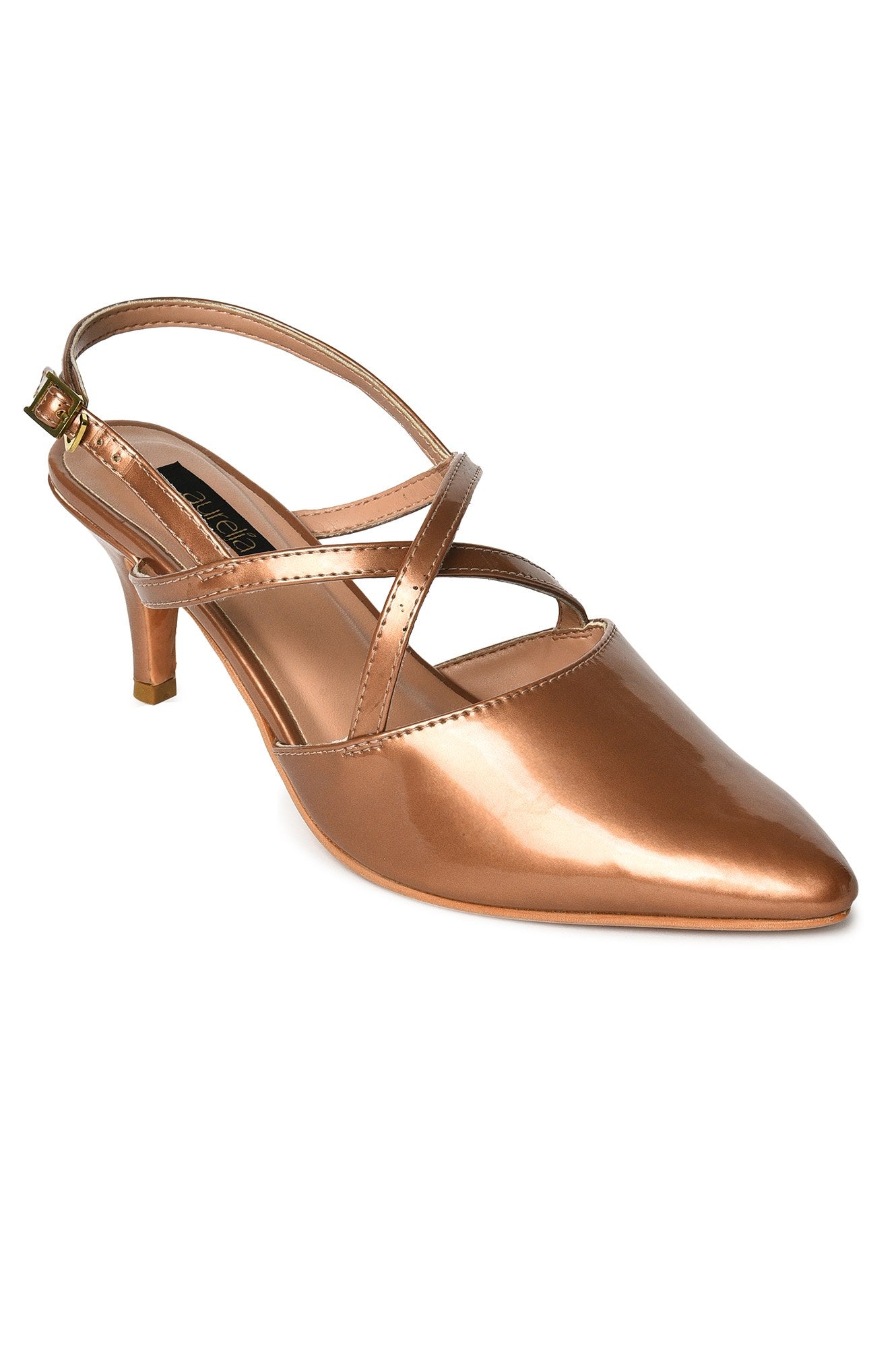 Aurelia Rose Gold Closed Pointed Stiletto