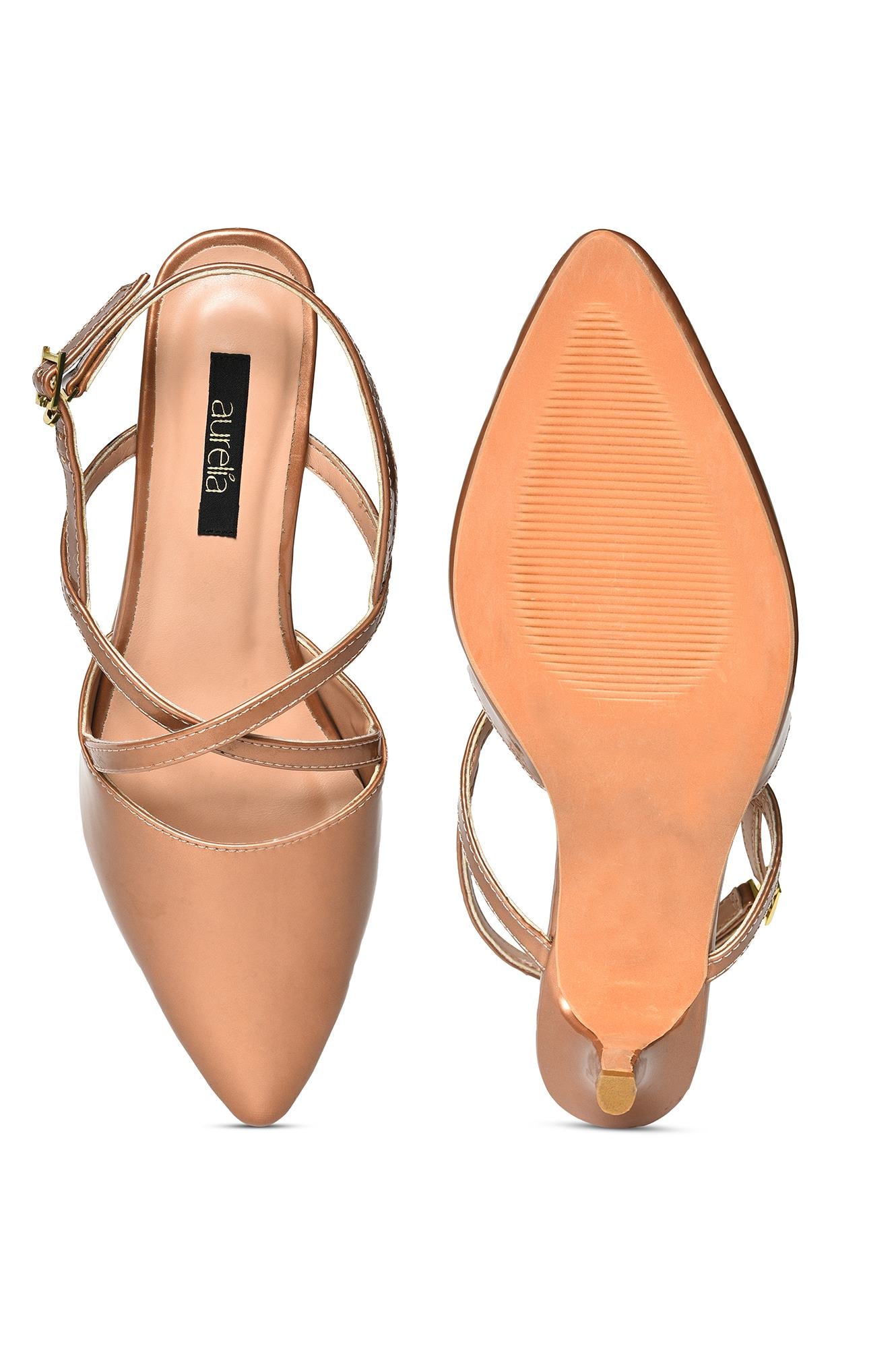 Aurelia Rose Gold Closed Pointed Stiletto