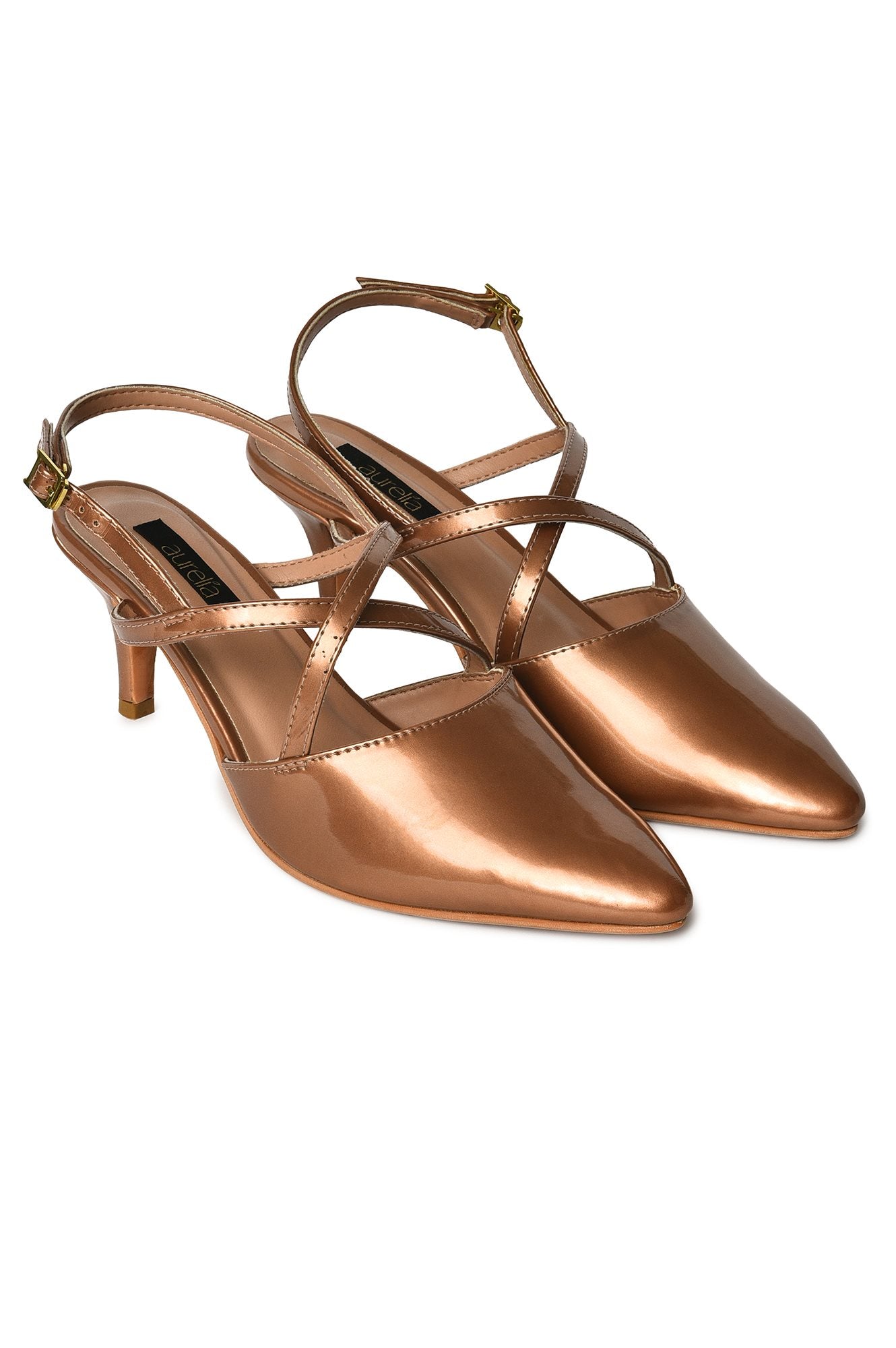 Aurelia Rose Gold Closed Pointed Stiletto