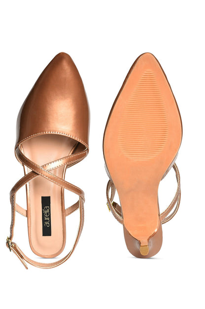 Aurelia Rose Gold Closed Pointed Stiletto