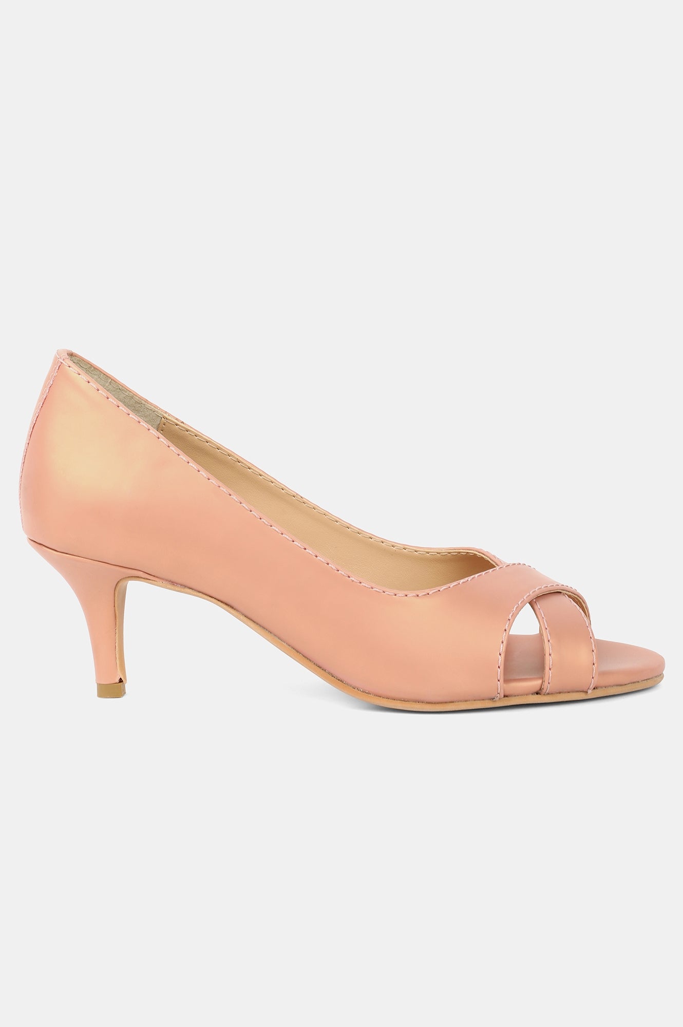 Rose Gold Almond Toe Embroidered Stiletto - ZConnie