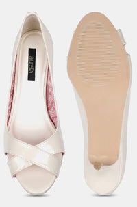 Beige Almond Toe Solid Stiletto - ZConnie