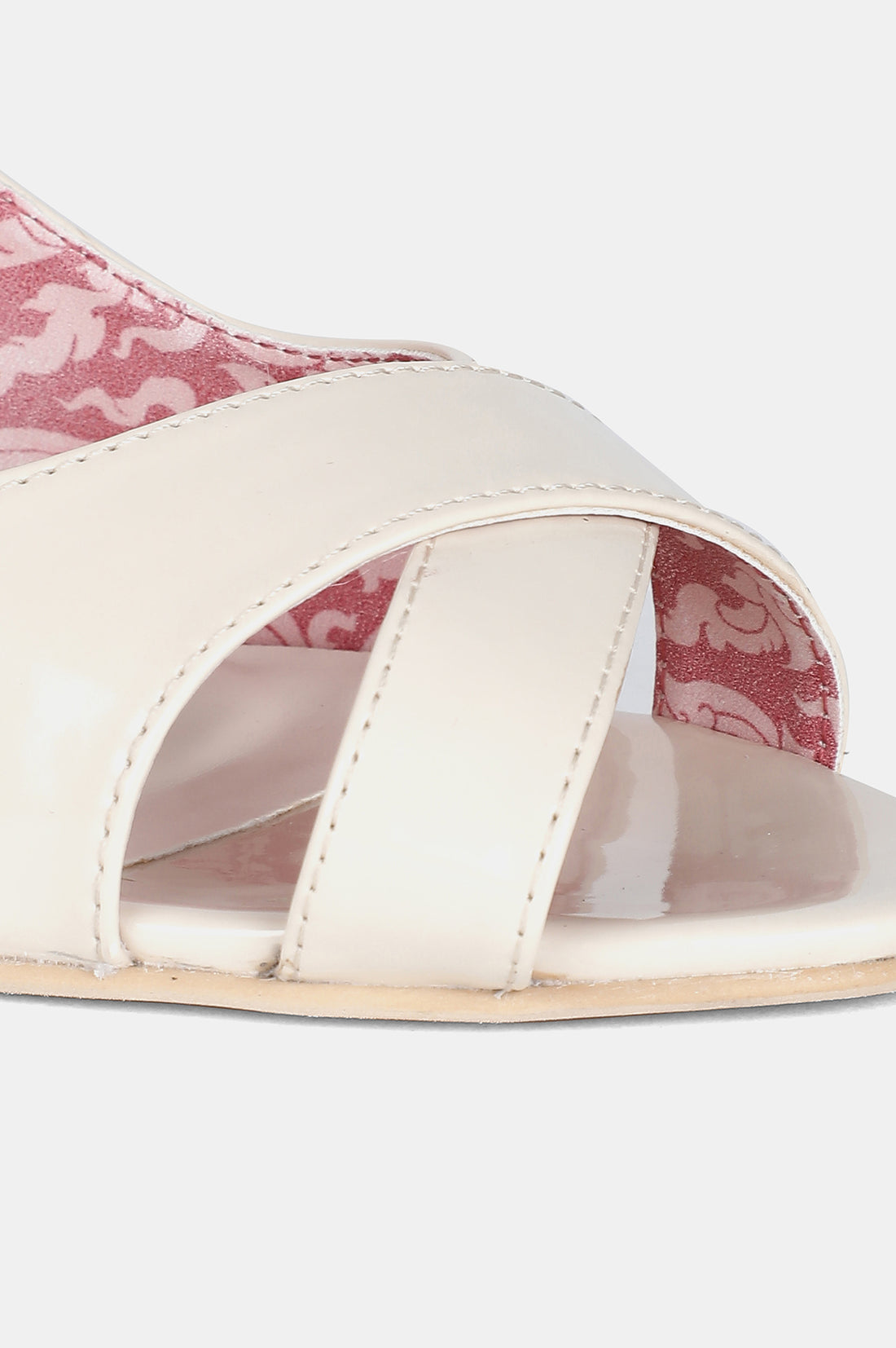 Beige Almond Toe Solid Stiletto - ZConnie