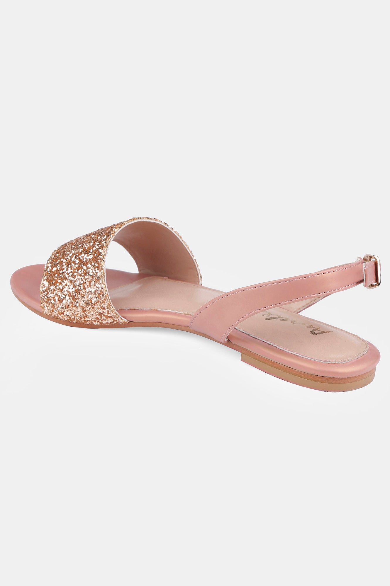 Rose Gold Almond Toe Textured Flat - ZDelia