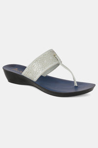 Pastel Green Almond Toe Laser Cut Wedge - ZCynthia