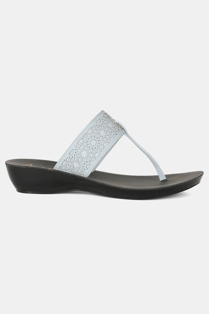 Aurelia Sky Blue Laser Cut Almond Toe Wedge-Zcynthia