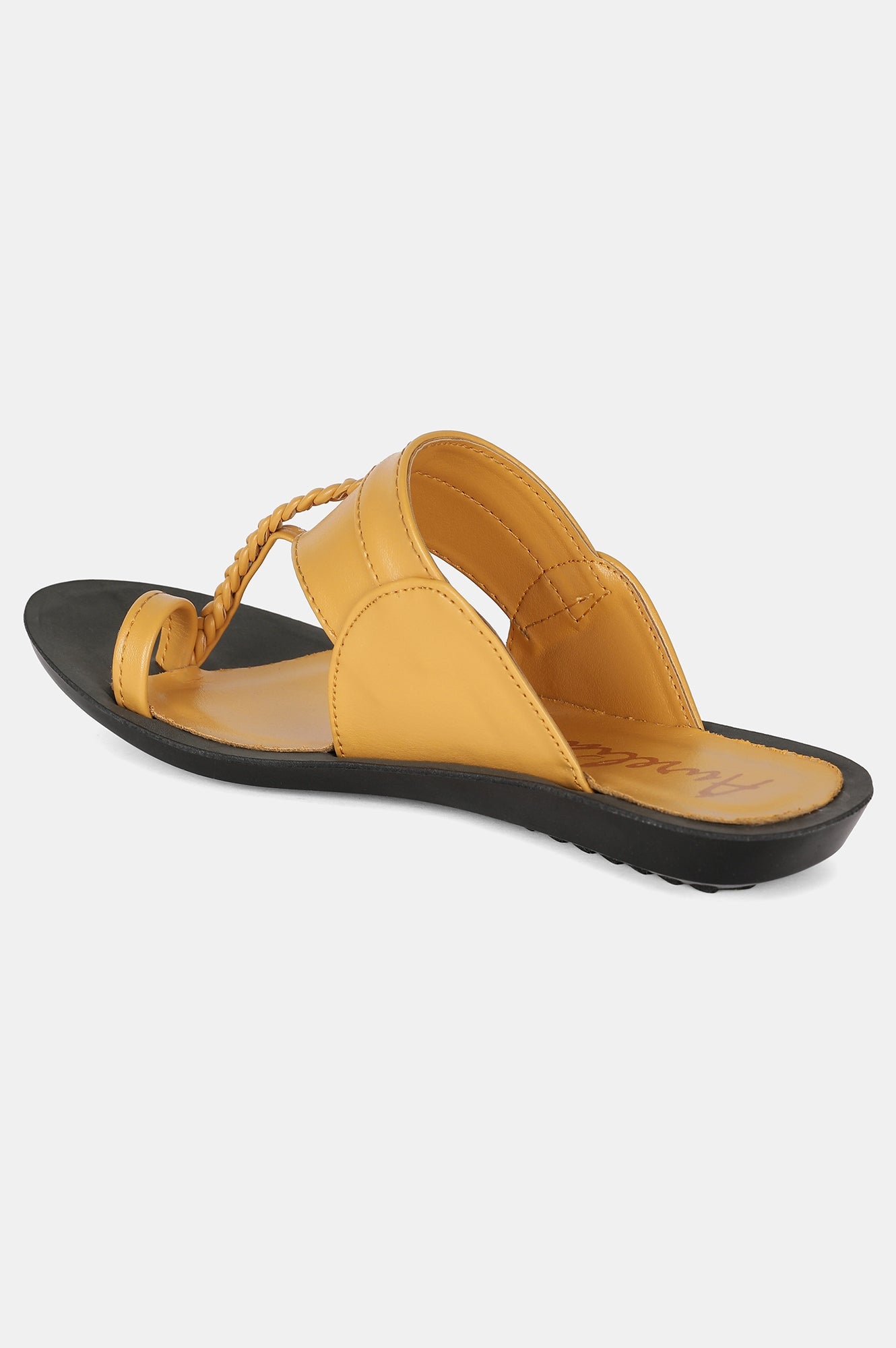 Mustard Almond Toe Solid Flat - ZDarlene