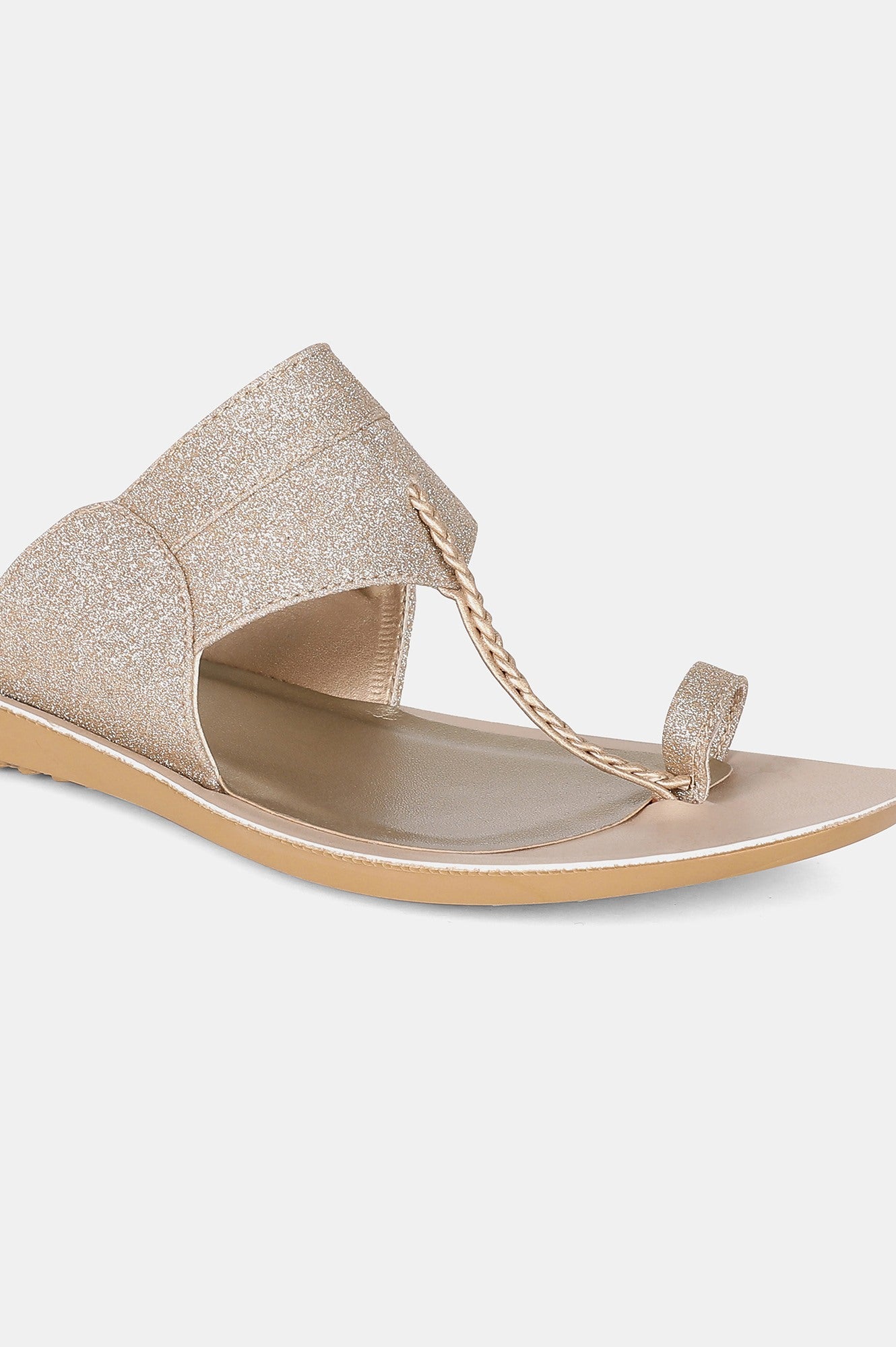 Aurelia Almond Toe Textured Flat-ZDarlene