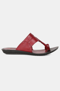 Burgundy Almond Toe Solid Flat - ZDarlene