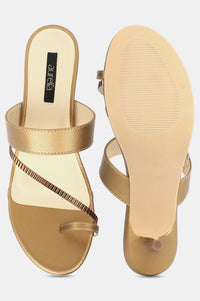 Copper Round Toe Embellished Kitten Heel - ZGina
