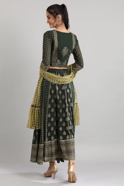 Black Printed & Embroidered Ethnic Set