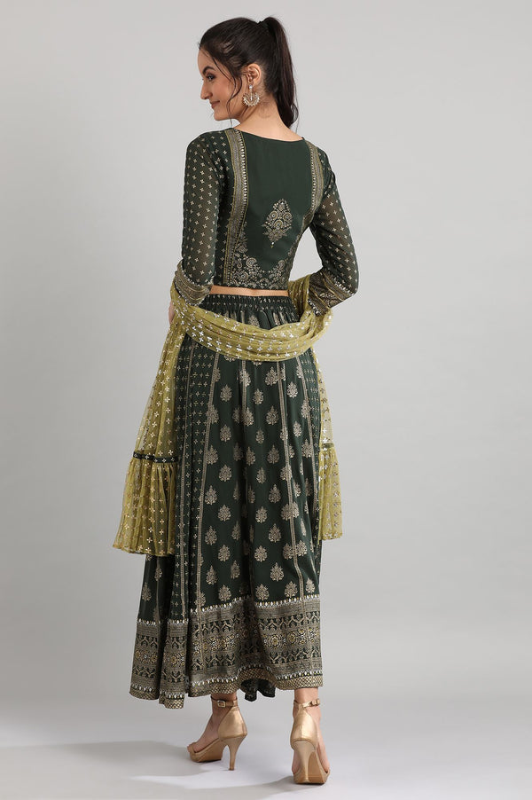 Black Printed & Embroidered Ethnic Set