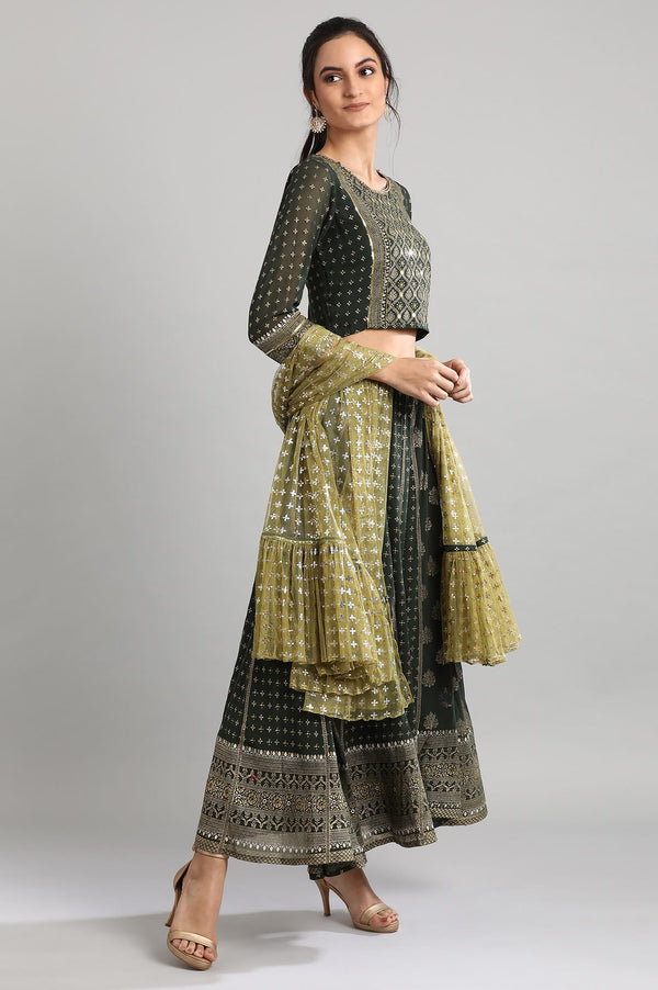 Black Printed & Embroidered Ethnic Set